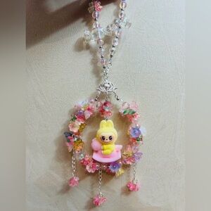 Buy 1 get 1 free Colorful Beaded Charm with Cute Labubu Figure